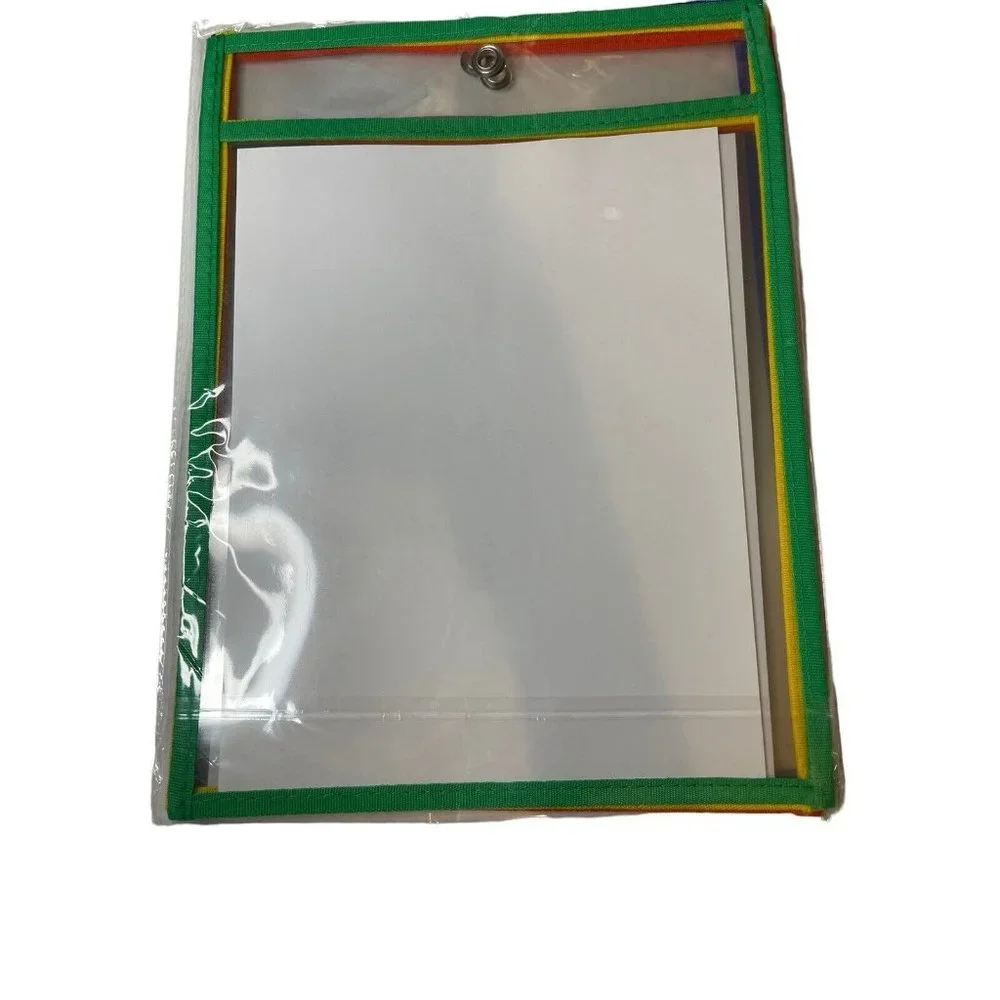 Dry Erase Pockets Oversize‎ Perfect Classroom Organization Reusable